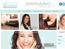 Tablet Screenshot of encinofamilydental.com